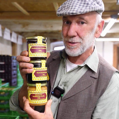 Seltenes Waldhonig-Bundle mit Wald-Kastanienhonig (500g), Mediterraner Waldhonig (500g), Deutscher Waldhonig cremig (500g)
